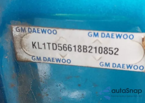 2008 Chevrolet Aveo Ls из США, поврежденный, VIN KL1TD56618B210852